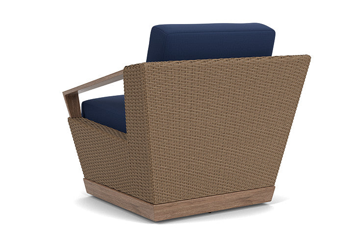 Lloyd Flanders - Charisma Swivel Lounge Chair In Brindle Finish With Beach Navy Fabric - 4210805142013 view 2