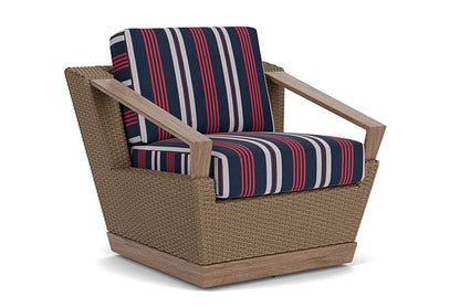 Lloyd Flanders - Charisma Swivel Lounge Chair In Brindle Finish With Berkely Hall Navy Fabric - 4210805142063 view 1
