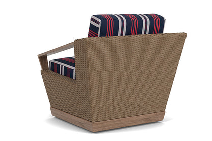 Lloyd Flanders - Charisma Swivel Lounge Chair In Brindle Finish With Berkely Hall Navy Fabric - 4210805142063 view 2