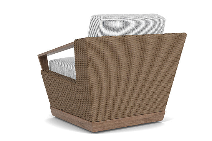 Lloyd Flanders - Charisma Swivel Lounge Chair In Brindle Finish With Burson Domino Fabric - 4210805142035 view 2