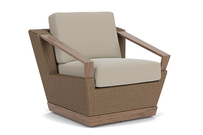 Lloyd Flanders - Charisma Swivel Lounge Chair In Brindle Finish With Callen Driftwood Fabric - 4210805142023 view 1