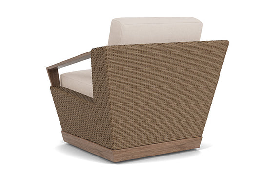 Lloyd Flanders - Charisma Swivel Lounge Chair In Brindle Finish With Canvas Birds Eye Fabric - 421080514937 view 2