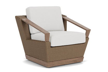 Lloyd Flanders - Charisma Swivel Lounge Chair In Brindle Finish With Canvas Natural Fabric - 421080514159 view 1
