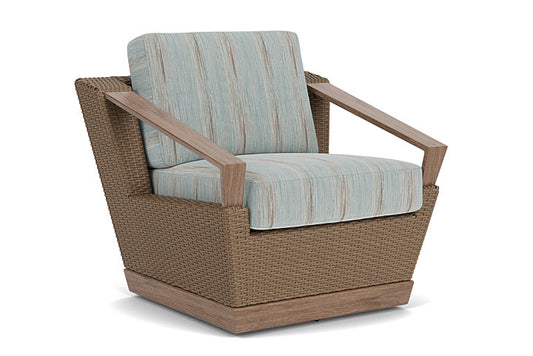 Lloyd Flanders - Charisma Swivel Lounge Chair In Brindle Finish With Colorwave Mist Fabric - 4210805142072 view 1