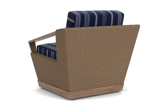 Lloyd Flanders - Charisma Swivel Lounge Chair In Brindle Finish With Consider Indigo Fabric - 4210805141969 view 2