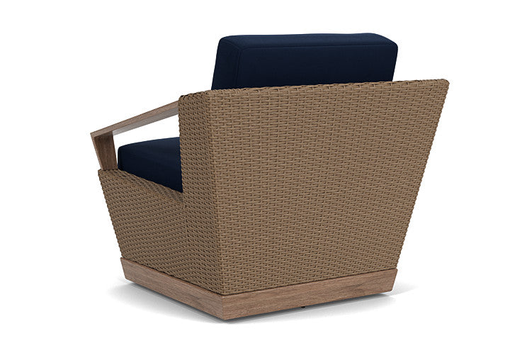 Lloyd Flanders - Charisma Swivel Lounge Chair In Brindle Finish With Decorline Navy Fabric - 4210805142019 view 2
