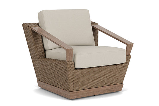 Lloyd Flanders - Charisma Swivel Lounge Chair In Brindle Finish With Fife Fog Fabric - 421080514181 view 1