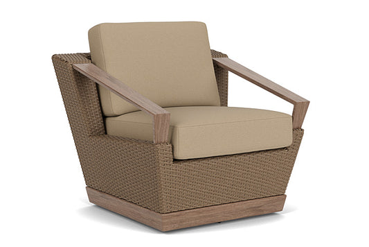 Lloyd Flanders - Charisma Swivel Lounge Chair In Brindle Finish With Fife Sahara Fabric - 421080514742 view 1