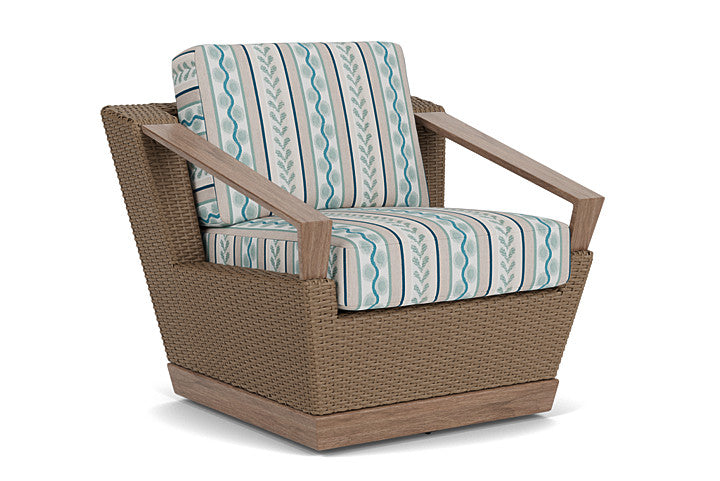 Lloyd Flanders - Charisma Swivel Lounge Chair In Brindle Finish With Ilona Resort Fabric - 4210805142069 view 1