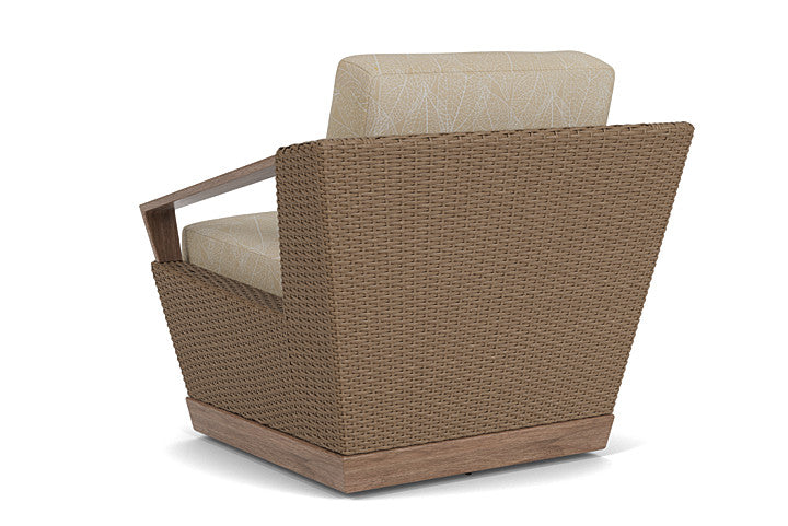 Lloyd Flanders - Charisma Swivel Lounge Chair In Brindle Finish With Laurel Ecru Fabric - 4210805142057 view 2