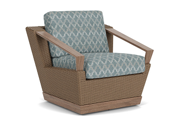 Lloyd Flanders - Charisma Swivel Lounge Chair In Brindle Finish With Luna Mist Fabric - 4210805142070 view 1
