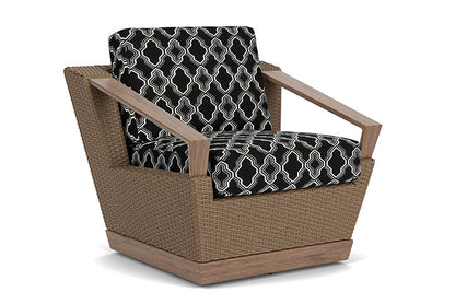 Lloyd Flanders - Charisma Swivel Lounge Chair In Brindle Finish With Luna Onyx Fabric - 4210805142071 view 1