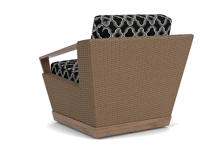 Lloyd Flanders - Charisma Swivel Lounge Chair In Brindle Finish With Luna Onyx Fabric - 4210805142071 view 2