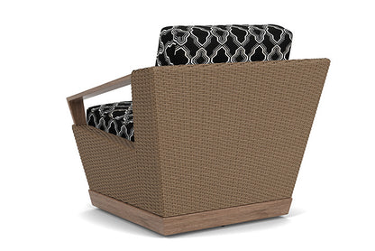 Lloyd Flanders - Charisma Swivel Lounge Chair In Brindle Finish With Luna Onyx Fabric - 4210805142071 view 2