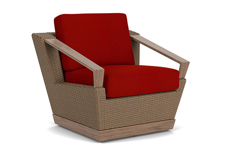 Lloyd Flanders - Charisma Swivel Lounge Chair In Brindle Finish With Partyline Lollipop Fabric - 4210805142054 view 1