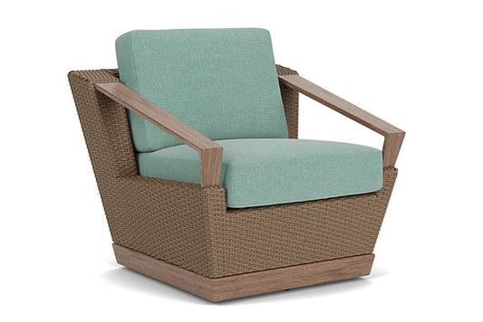 Lloyd Flanders - Charisma Swivel Lounge Chair In Brindle Finish With Pavian Pool Fabric - 4210805142045 view 1