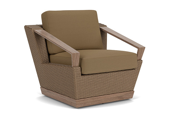 Lloyd Flanders - Charisma Swivel Lounge Chair In Brindle Finish With Reflections Straw Fabric - 4210805142053 view 1