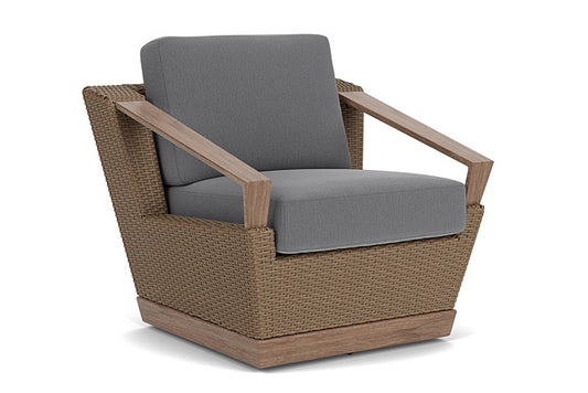 Lloyd Flanders - Charisma Swivel Lounge Chair In Brindle Finish With Remy Graphite Fabric - 4210805142003 view 1