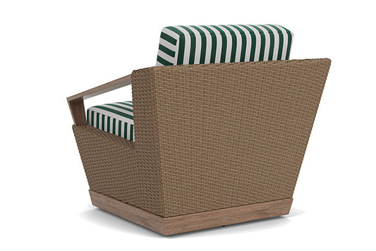 Lloyd Flanders - Charisma Swivel Lounge Chair In Brindle Finish With Safari/White Stripe Fabric - 421080514269 view 2
