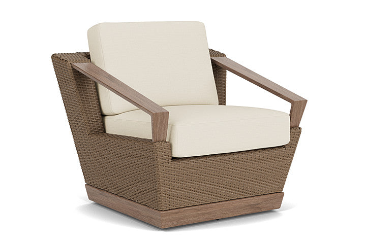 Lloyd Flanders - Charisma Swivel Lounge Chair In Brindle Finish With Sailcloth Sailor Fabric - 421080514434 view 1