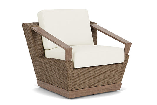 Lloyd Flanders - Charisma Swivel Lounge Chair In Brindle Finish With Sailcloth Salt Fabric - 421080514890 view 1