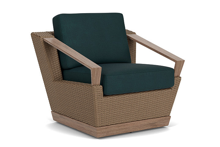 Lloyd Flanders - Charisma Swivel Lounge Chair In Brindle Finish With Sandberg Lagoon Fabric - 4210805142039 view 1