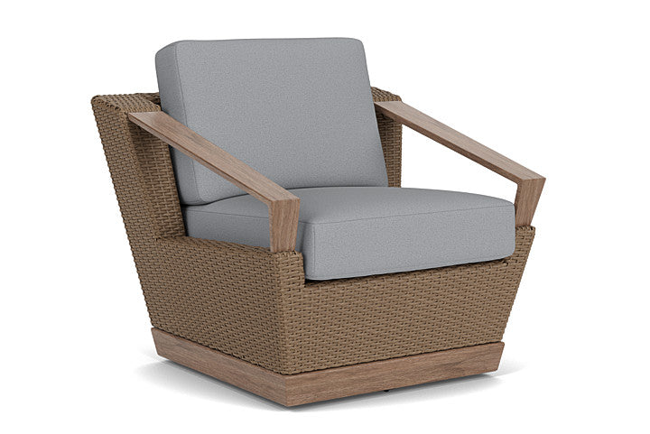 Lloyd Flanders - Charisma Swivel Lounge Chair In Brindle Finish With Sandberg Pewter Fabric - 4210805142029 view 1
