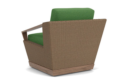 Lloyd Flanders - Charisma Swivel Lounge Chair In Brindle Finish With Seadog Botanical Fabric - 4210805142066 view 2