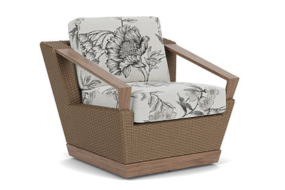 Lloyd Flanders - Charisma Swivel Lounge Chair In Brindle Finish With Serena Floral Dove Fabric - 4210805142077 view 1
