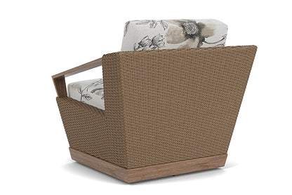 Lloyd Flanders - Charisma Swivel Lounge Chair In Brindle Finish With Serena Floral Dove Fabric - 4210805142077 view 2