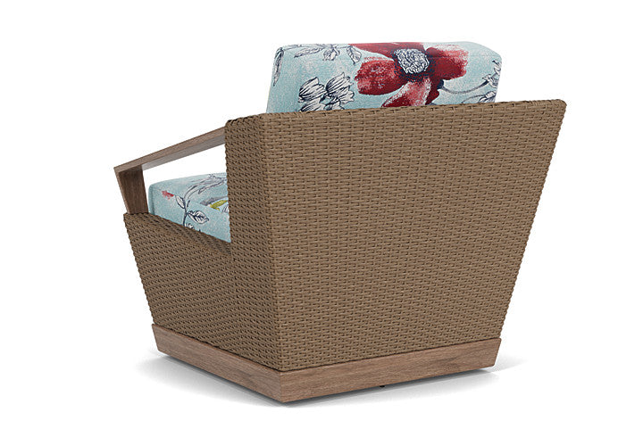 Lloyd Flanders - Charisma Swivel Lounge Chair In Brindle Finish With Serena Floral Meadow Fabric - 4210805142079 view 2