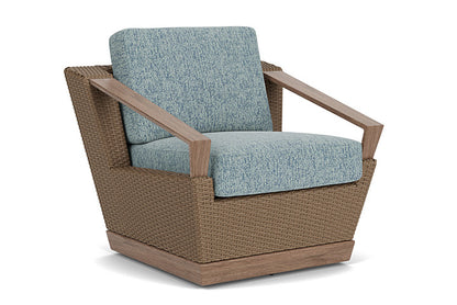 Lloyd Flanders - Charisma Swivel Lounge Chair In Brindle Finish With Serene Ocean Fabric - 4210805142032 view 1