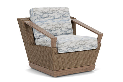 Lloyd Flanders - Charisma Swivel Lounge Chair In Brindle Finish With Stratosphere Cloud Fabric - 4210805141966 view 1