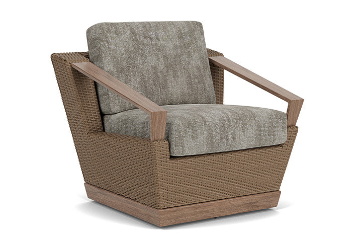 Lloyd Flanders - Charisma Swivel Lounge Chair In Brindle Finish With Surface Slate Fabric - 4210805142056 view 1