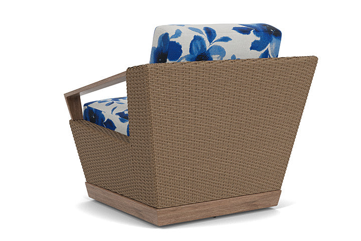 Lloyd Flanders - Charisma Swivel Lounge Chair In Brindle Finish With Watercolor Blossom Capri Fabric - 421080514672 view 2