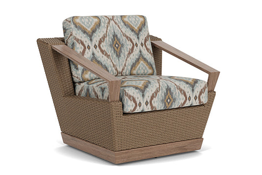 Lloyd Flanders - Charisma Swivel Lounge Chair In Brindle Finish With Yoko Mist Fabric - 421080514727 view 1