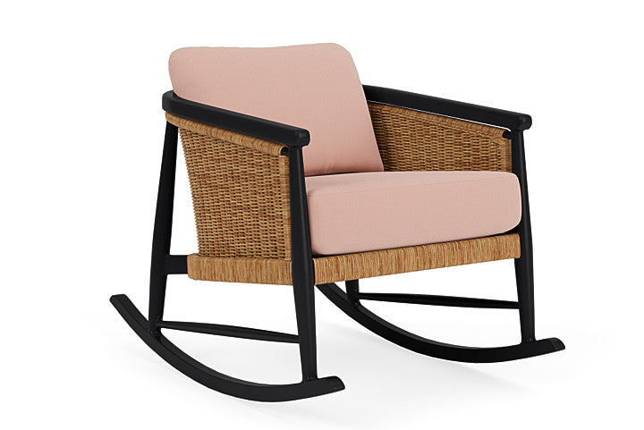 Lloyd Flanders - Galloway Lounge Rocker In Tortoiseshell Finish With Azulu Clay Fabric - 2390331112033 view 1