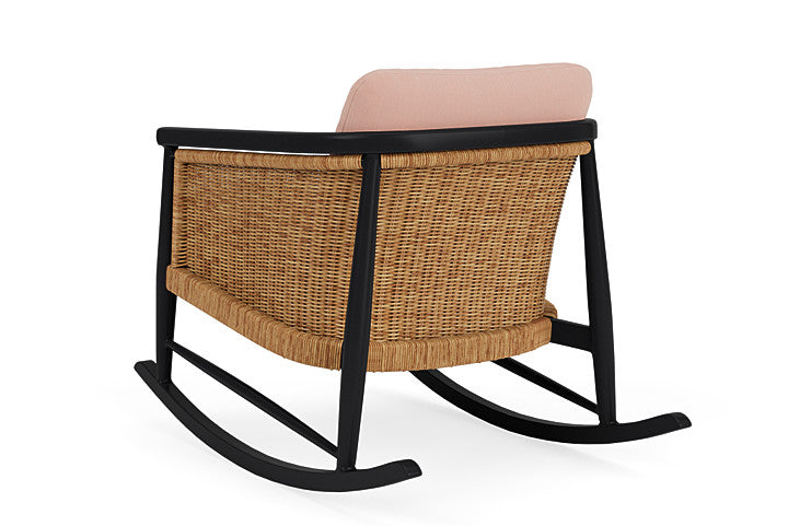 Lloyd Flanders - Galloway Lounge Rocker In Tortoiseshell Finish With Azulu Clay Fabric - 2390331112033 view 2