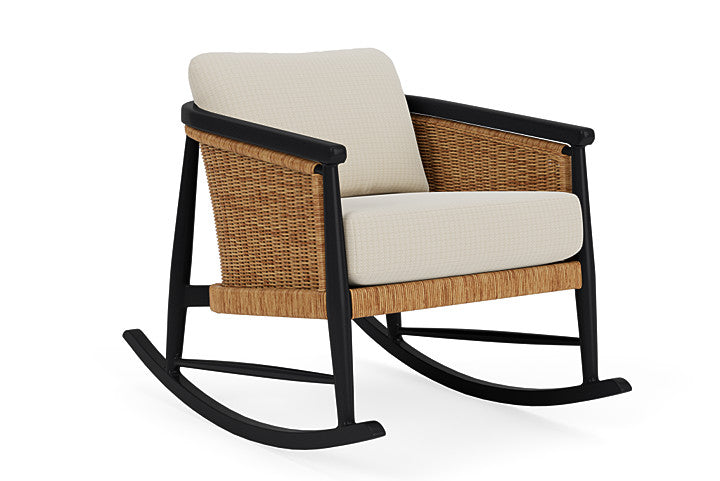Lloyd Flanders - Galloway Lounge Rocker In Tortoiseshell Finish With Beach Natural Fabric - 2390331112005 view 1