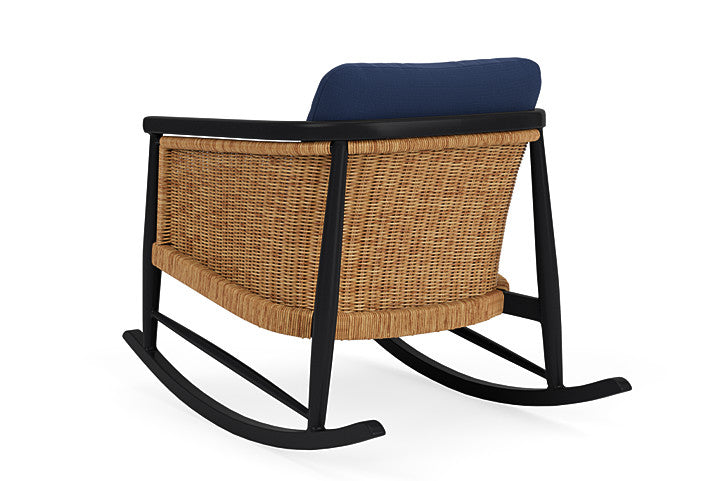 Lloyd Flanders - Galloway Lounge Rocker In Tortoiseshell Finish With Beach Navy Fabric - 2390331112013 view 2