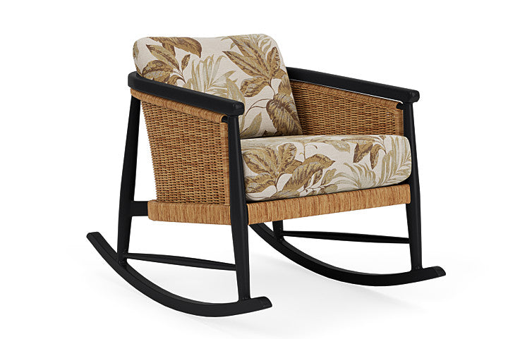 Lloyd Flanders - Galloway Lounge Rocker In Tortoiseshell Finish With Botanic Willow Fabric - 239033111164 view 1