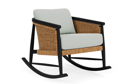 Lloyd Flanders - Galloway Lounge Rocker In Tortoiseshell Finish With Callen Celadon Fabric - 2390331112024 view 1