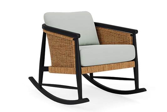 Lloyd Flanders - Galloway Lounge Rocker In Tortoiseshell Finish With Callen Celadon Fabric - 2390331112024 view 1
