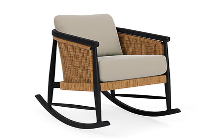 Lloyd Flanders - Galloway Lounge Rocker In Tortoiseshell Finish With Callen Driftwood Fabric - 2390331112023 view 1