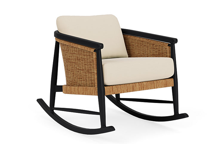 Lloyd Flanders - Galloway Lounge Rocker In Tortoiseshell Finish With Callen Pearl Fabric - 2390331112021 view 1
