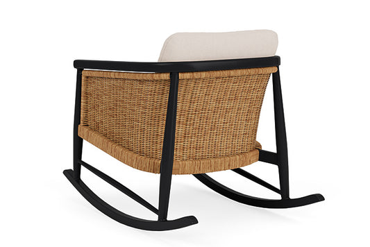 Lloyd Flanders - Galloway Lounge Rocker In Tortoiseshell Finish With Canvas Birds Eye Fabric - 239033111937 view 2