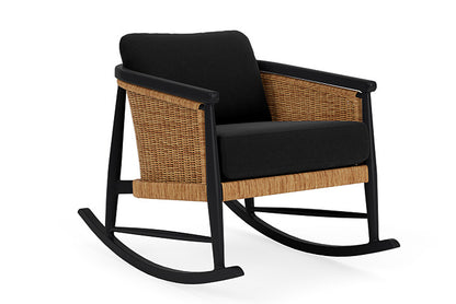 Lloyd Flanders - Galloway Lounge Rocker In Tortoiseshell Finish With Canvas Black Fabric - 239033111157 view 1