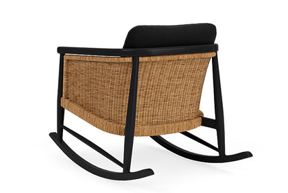 Lloyd Flanders - Galloway Lounge Rocker In Tortoiseshell Finish With Canvas Black Fabric - 239033111157 view 2