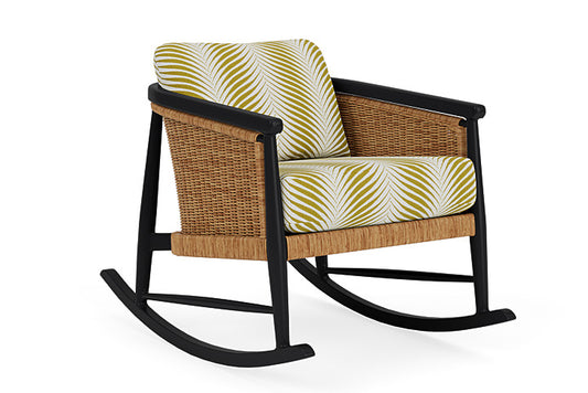 Lloyd Flanders - Galloway Lounge Rocker In Tortoiseshell Finish With Clock Out Dew Fabric - 2390331112083 view 1