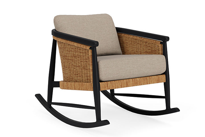 Lloyd Flanders - Galloway Lounge Rocker In Tortoiseshell Finish With Demo Oatmeal Fabric - 239033111080 view 1